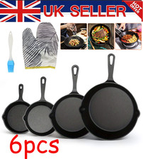Set of 6 Cast Iron Non Stick