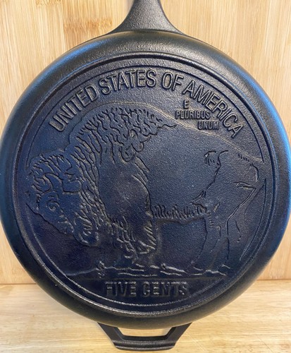 Lodge buffalo nickle cast iron - buffalo,