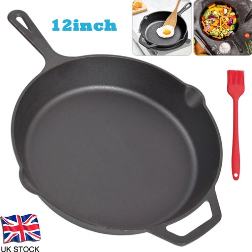 Cast iron skillet pan - cast, 12inch